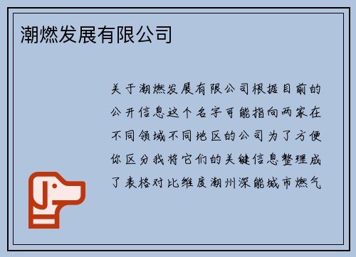 潮燃发展有限公司